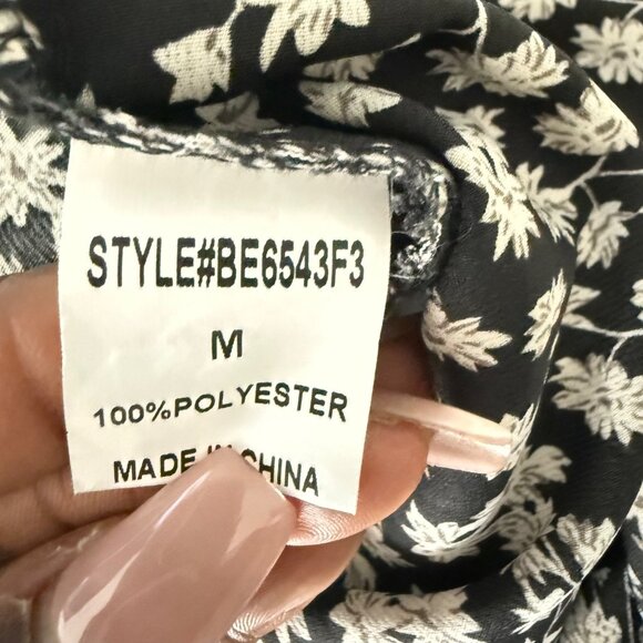 Papermoon Floral Black & White Sleeveless Jumpsuit M - Picture 3 of 9